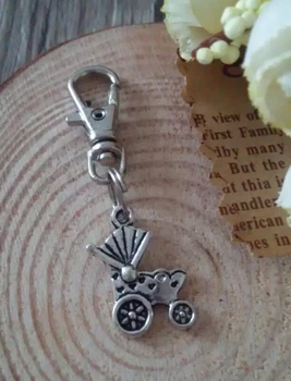 

Fashion Top Selling Baby carriages Charm Keychain Gift Fit Key Ring&Handbags Accessories Fast shipping D205