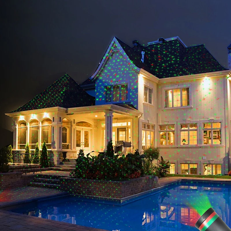 Outdoor Garden Lawn Stage Effect Light Fairy Sky Star Laser Projector Waterproof Landscape Park Garden Christmas Decorative Lamp (3)