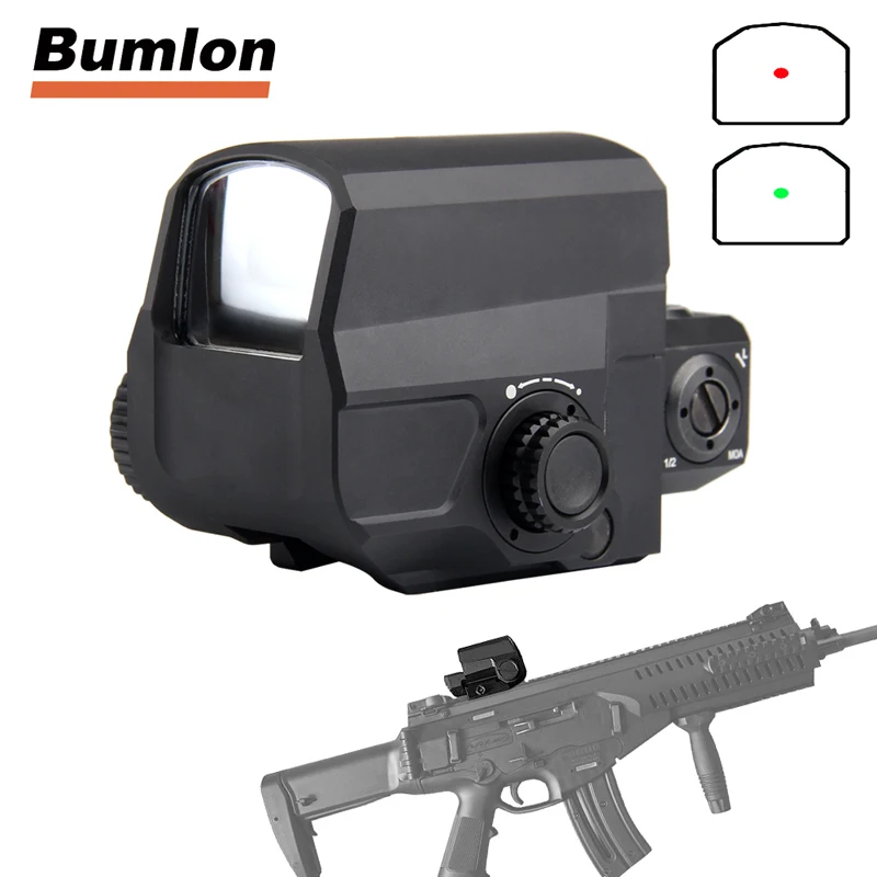 

LCO Tactical Red Dot Sight Rifle Scope Hunting Reflex Sight With 20mm Rail Mount Holographic RL5-0038BK