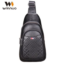 Wmnuo Для мужчин груди мешок высокое качество из мягкой коровьей кожи Для мужчин Crossbody сумка модные Для мужчин Messenger школы дорожные сумки