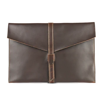 

Crazy Horse Genuine Leather Men Clutch Bag 13 inch IPAD protective cover crazy horse leather handbag retro briefcase male purse