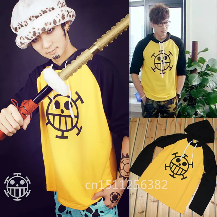 Аниме одна деталь Толстовка trafalgar Law Куртка Косплей Костюм Толстовка с капюшоном длинный рукав хлопок Футболка мужская XXXL