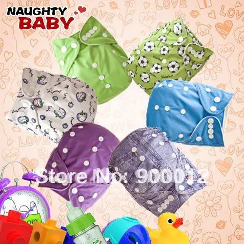 

Free Shipping Baby adjustable water-proof and breathing newborn diapers colorful 60 color with 120 pcs bamboo&cotton inserts