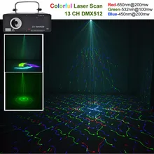 AUCD 500mW 5 In 1 RGB 3D Network Laser Program Source 13 CH DMX Projector Stage Lighting PRO DJ Show KTV Scanner Light DJ-504RGB