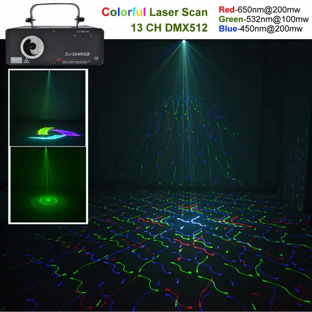 AUCD 500mW 5 In 1 RGB 3D Network Laser Program Source 13 CH DMX Projector Stage Lighting PRO DJ Show KTV Scanner Light DJ-504RGB AUCD 500mW 5 In 1 RGB 3D Network Laser Program Source 13 CH DMX Projector Stage Lighting PRO DJ Show KTV Scanner Light DJ-504RGB
