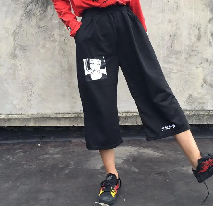 Летние корейские свободные широкие брюки Повседневные брюки|loose wide leg pants|wide pantsleg