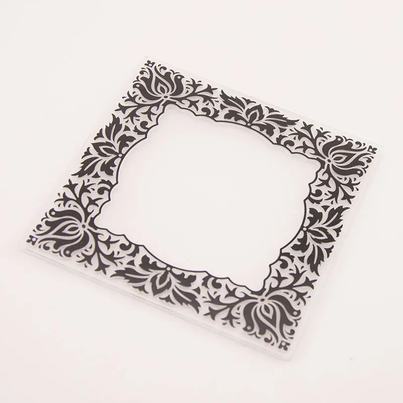 2019 New 12.6x12.6cm Flower Frame Embossing folders Plastic Embossing