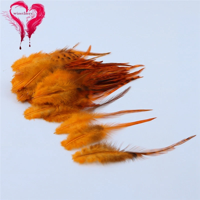 7 orange qinghuajian rooster saddle feather 4