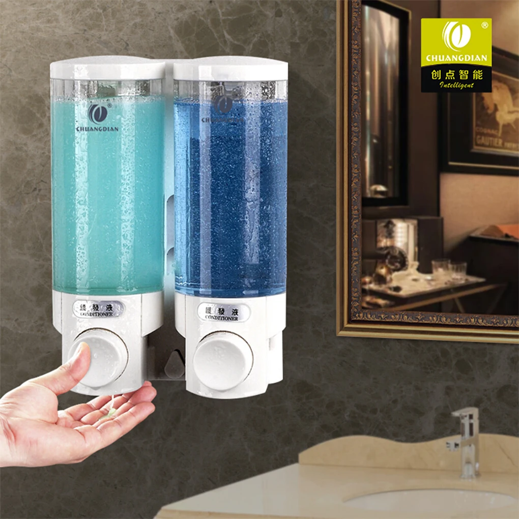 

2pcs 300ml Wall Mount Pump Lotion Liquid Soap Dispenser Shampoo Box For Home Hotel Bathroom Toilet Shower Room
