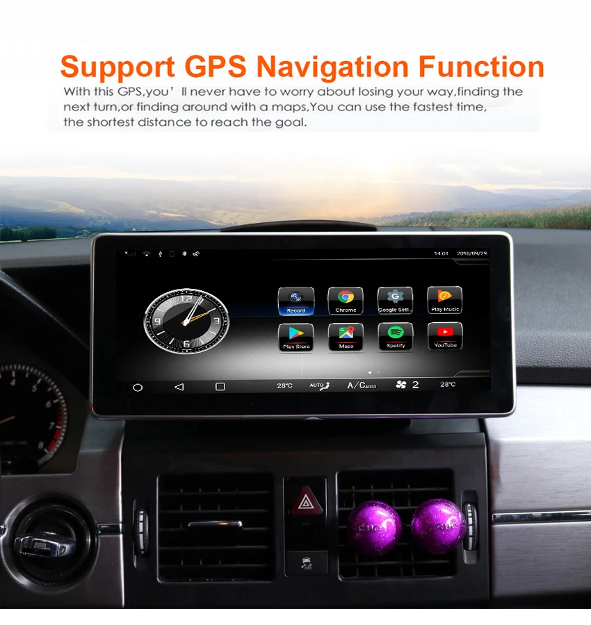3 Koason Android 10.25 Super Big HD touch Screen Car GPS Multimedia Player for Mercedes BENZ GLK Class GLC 