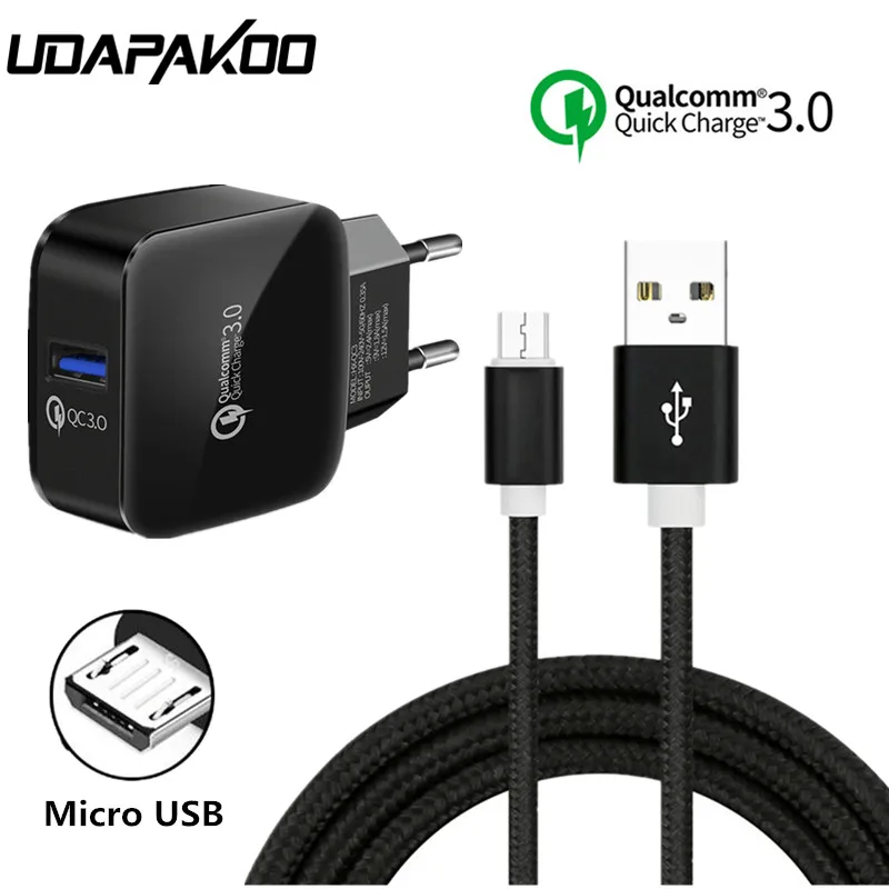 

For Huawei Honor 3C 4C 4X4A 5C 5X 5A 6 6X plus 7 7i Micro USB Data Charger usb and QC3.0 EU Charger For LG G2 G3 G4 G4C L70 K7