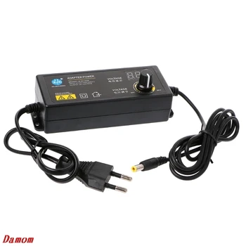 

2018 New 60W 3-24V Adjustable Adapter With Display Screen Of Voltage DC5.5x2.1/2.5mm Drop Shipping Support