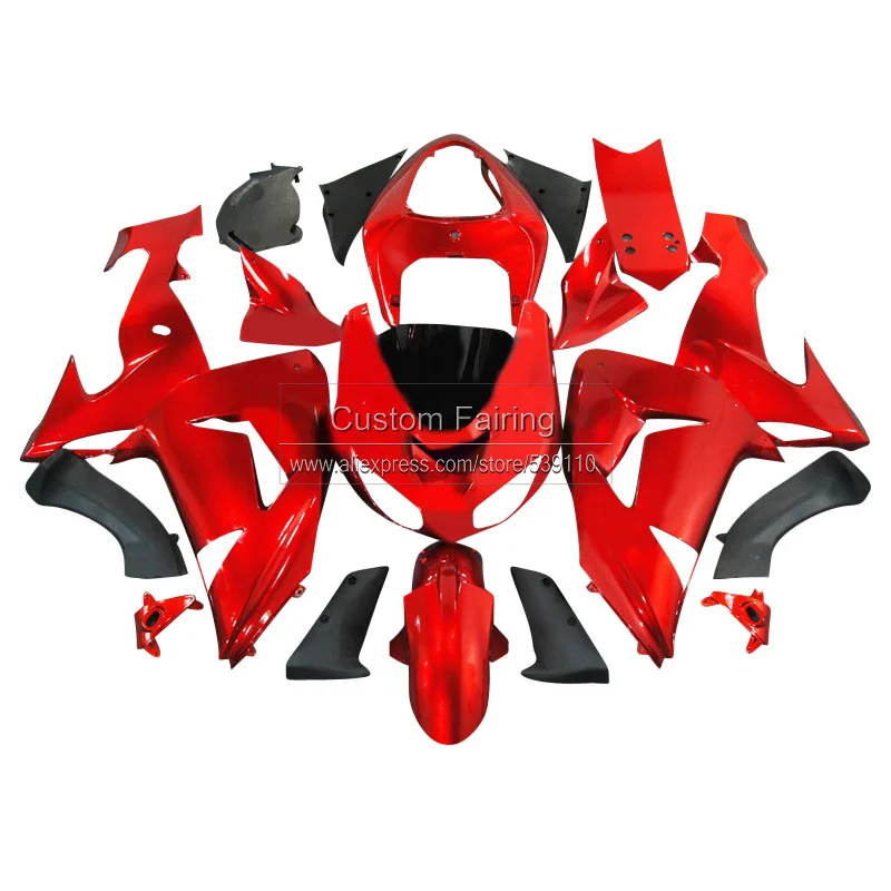 Все Красный Обтекатели для Кавасаки ZX10R zx-10r 2007 2006 Ниндзя из АБС-пластика 07 06 комплект обтекателей ZR17