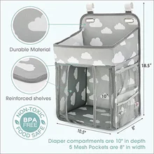 Органайзер для детских подгузников, подвесная сумка для хранения новорожденных, водонепроницаемая детская кроватка, пеленальный карман, Детский Комплект постельного белья