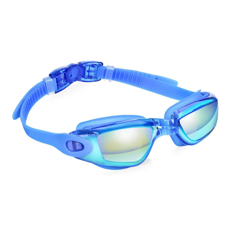 Очки для плавания для близорукости, оптические, водонепроницаемые, анти-противотуманные, УФ-защита, по рецепту, для плавания, для взрослых, для мужчин, женщин, для молодежи, для детей - Цвет: Blue