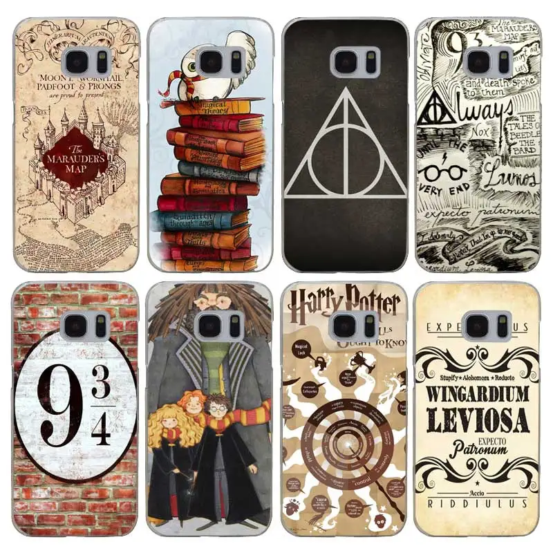 

H495 Harry Potter Deathly Hallows Transparent Hard PC Case Cover For Samsung Galaxy S Note 3 4 5 6 7 8 9 Edge Plus