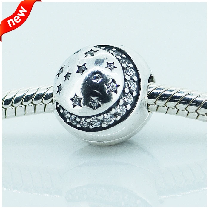 

Fits for Pandora Bracelets New Original 100% 925 Sterling Silver Charms Twinkling Night Clip Silver Beads DIY Jewelry Wholesale