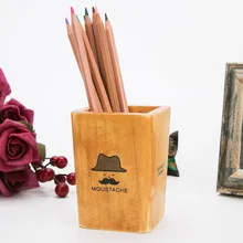 1 шт./лот Милый Забавный классические деревянные усы отображаемого держатель ручки для школы канцелярские и канцелярских товаров