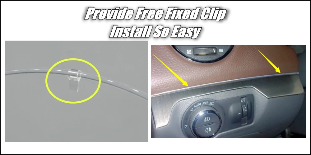 Car Interior Ambient Light 1 Meter long Universal Fit Decoration Strip For Car Door Roof Dashboard Optical Fiber Light 9-6