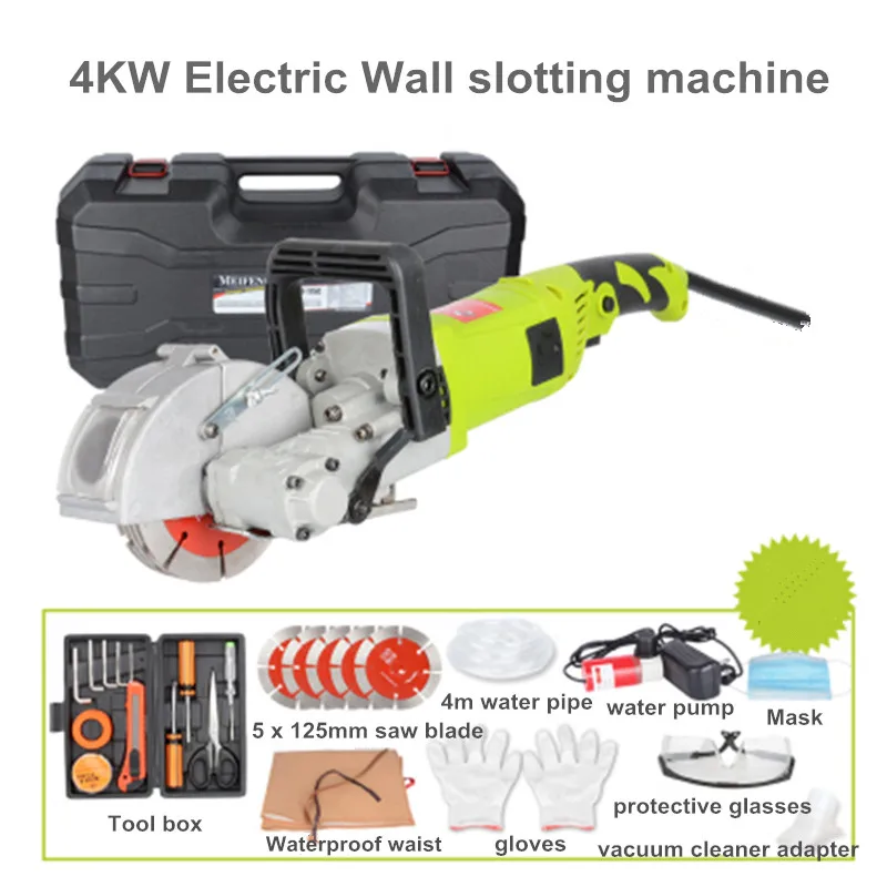 220V 4KW Electric Wall Chaser Groove Cutting Machine Wall Slotting