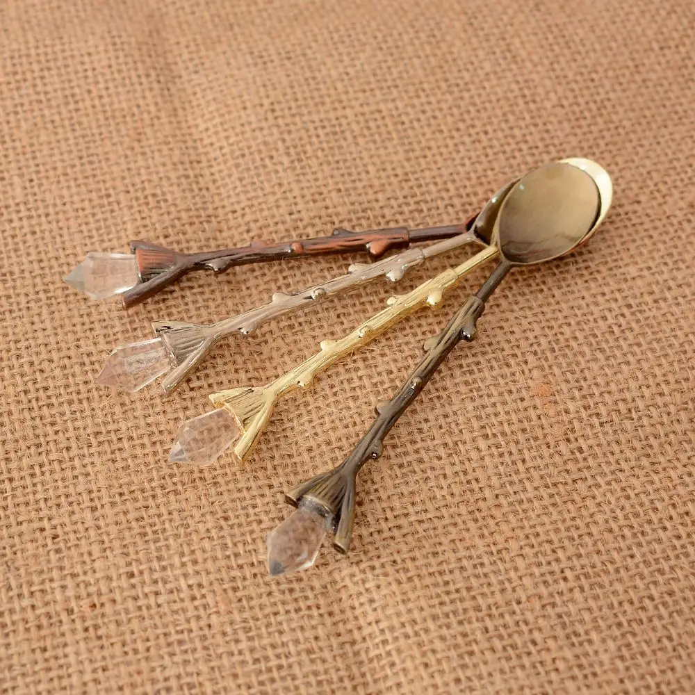 

1PC Coffee Spoon Tree Branch Design Dessert Ice Cream Milk Spoon Tableware Christmas Wedding Gift Home School Use