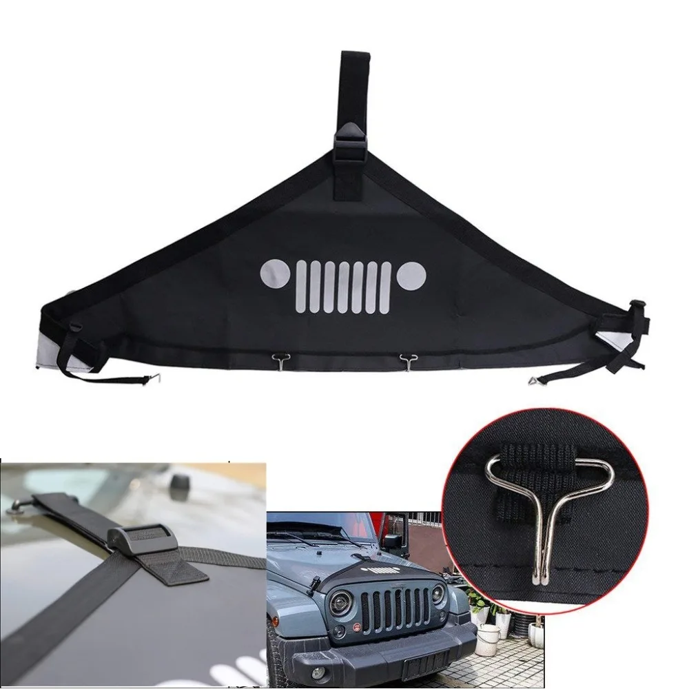 For 2007 2018 Jeep Wrangler Face T style Front Hood Protective Bra