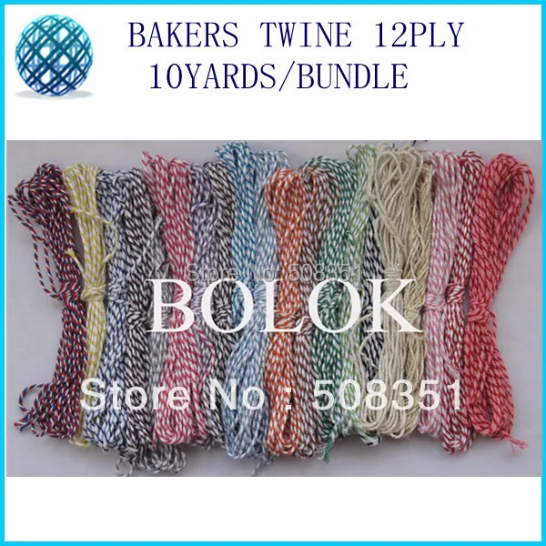 

Cotton Divine Baker twine10 yards/bundle (40pcs/lot) 20 kinds color free shipping