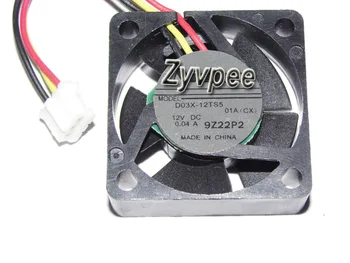 

NEW 35mm 3510 D03X-12TS5 01A(CX) 12V 0.04A 3 wires 3 pins micro fan