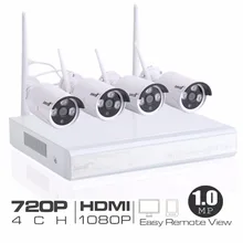 Professional 4CH Wireless 1080P DVR NVR Outdoor 960P IP Camera CCTV Security System Kit 960P 1.0MP HD Resolution