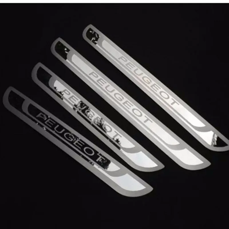 

New Door Sills Cover Trims for Peugeot Stainless Steel Door Sill Scuff Plate fit for Peugeot 308 408 508 3008 2008 301 307