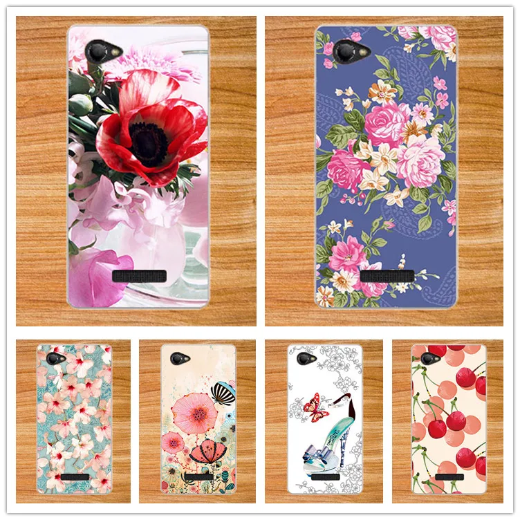 

For FLY FS505 Cases High Quality Diy UV Painting Colored Flowers Fruit Soft Tpu Case For For Fly FS505 Nimbus 7 Cover Sheer Bags