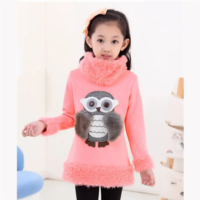 ABGMEDR/брендовые модные свитера с нашивками в виде совы для девочек-подростков; зимние свитера для девочек; Monsoon; детская одежда в Корейском стиле; теплая одежда для детей; - Цвет: Style 1 Pink