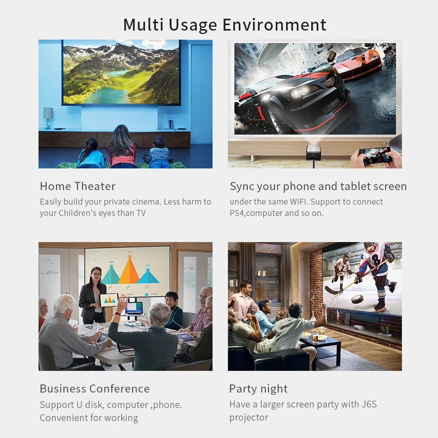 Jmgo J6S Mini Projector Led Full HD 1080P Projetor 1920*1080 Android Wifi led Proyector 3D Bluetooth For Home Theater Beamer Jmgo J6S Mini Projector Led Full HD 1080P Projetor 1920*1080 Android Wifi led Proyector 3D Bluetooth For Home Theater Beamer