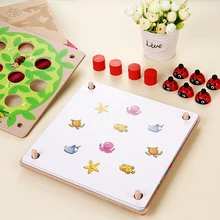 WoodenToys игра памяти детские Тренировки Мозга Монтессори Интерактивный Стол Детские Обучающие Развивающие игрушки детские подарки на день рождения