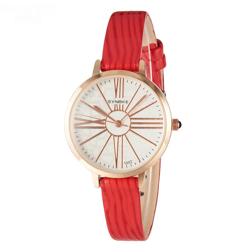 

Fashion Multi-Color PU Leather Band Quartz Watch Trend Spot Casual Wrist Watch for Women Girls BH