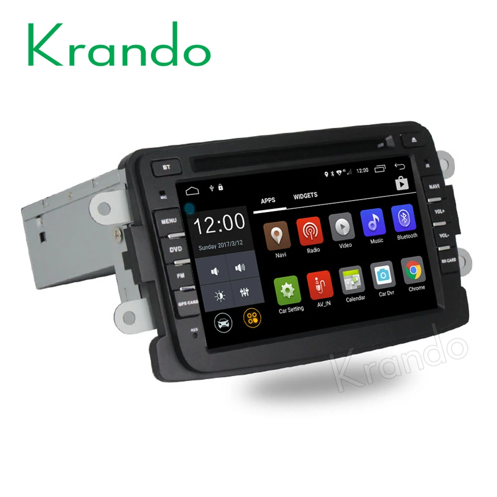 Perfect Krando 7" Android 8.0 car navigation multimedia system for RENAULT DUSTER audio radio gps dvd player WIFI 3G DAB+ 0