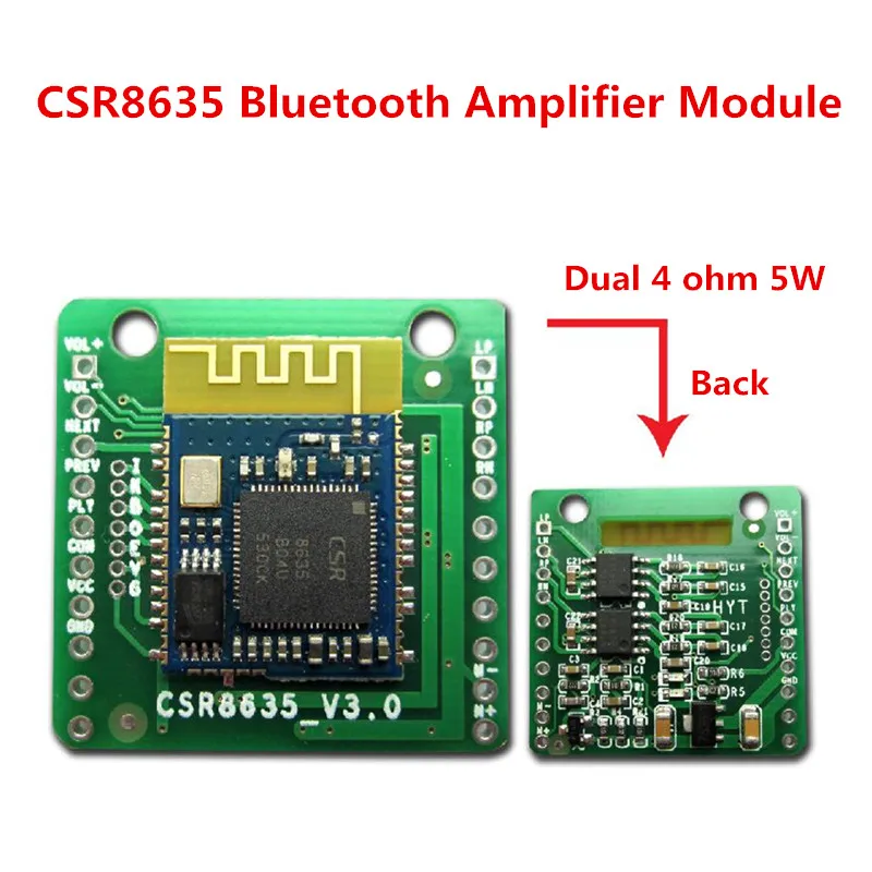 

New CSR8635 Dual 5W Bluetooth 4.0 /4.1 Amplifier Board Audio Bluetooth 4.1 Receiver Module with Call Function