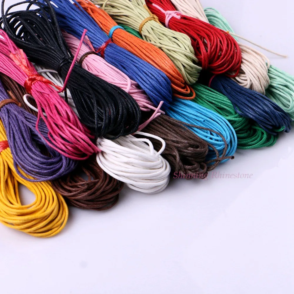 10 meters 1.5MM Waxed Leather Thread for Shamballa Bracelet 17 Colors Choice,leather cord,waxed cord