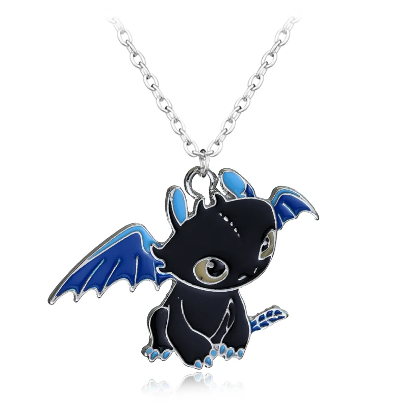 

How To Train Your Dragon 2 Toothless Night Fury Necklace can dropshipping Metal Charm Pendant Cosplay Accessories Jewelry Gift