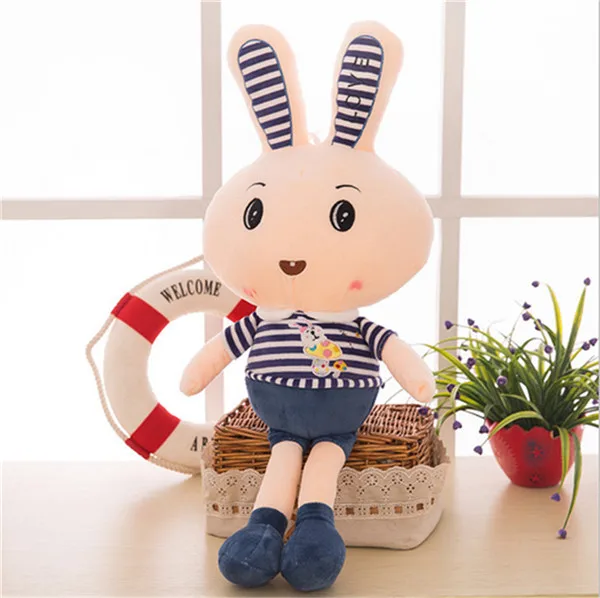 Fancytrader Giant Soft Bunny Plush Toy Big Anime Stuffed Rabbit Toys Doll Pink Blue 110cm for Children Birthday Christmas Gifts