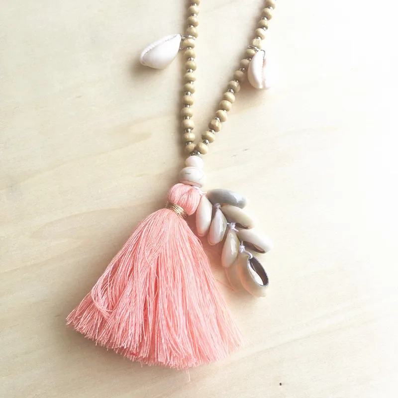 Dongmu-Jewelry-2018-Bohemian-New-Shell-Fringe-Long-Necklace-Wooden-Beads-Fashion-Women-Accessories-Summer-7 (4)