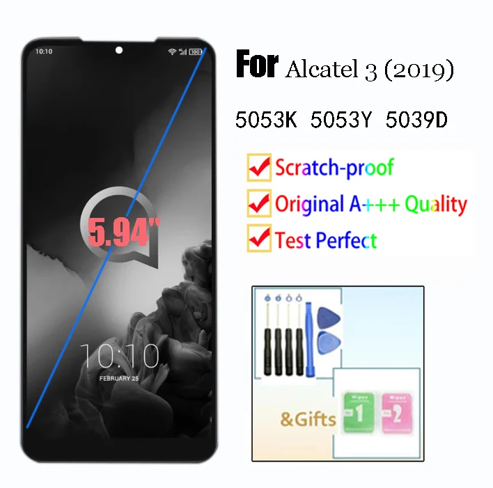 Новый 5 94 &quotAlcatel 3 3L 2019 ot 5053 5053K 5053Y 5053D OT5039 5039D ЖК дисплей сенсорный экран дигитайзер