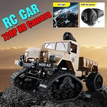 Внедорожник военный грузовик 4WD 2,4G приложение wifi управление светодиодные фонари для грузовика гоночный дрейф внедорожник 720P HD камера FPV Rock Crawler