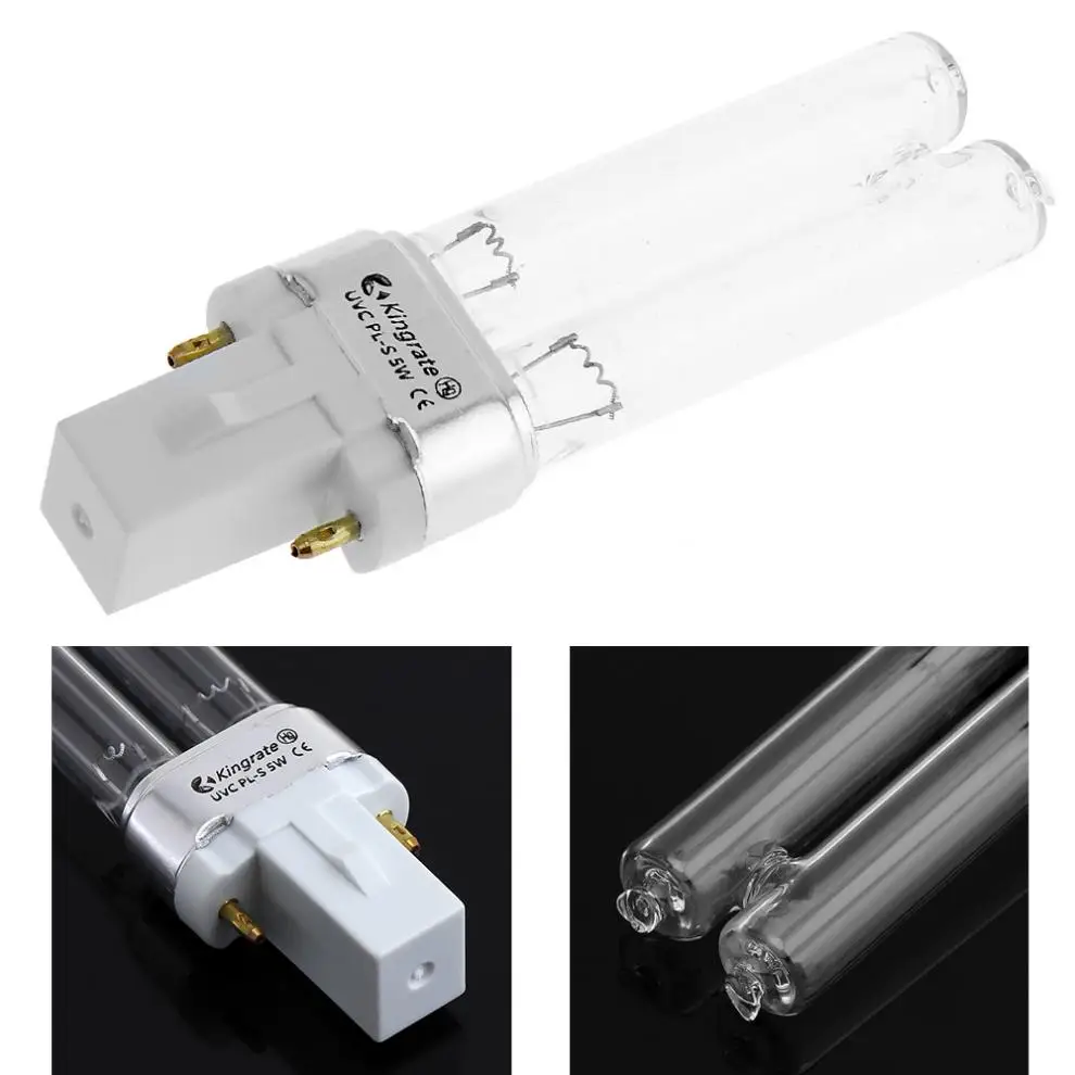 

UV-5W Germicidal Lamp UV 254nm Water Air Disinfection Purification Sterilizer UVC H-Shape Ultraviolet Light Bulb