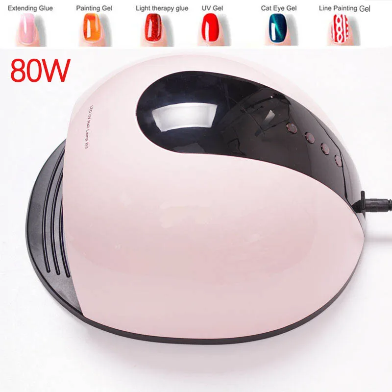 

36W/48W/80W Nail lamp UV LED gel Lamp Gel Nail Polish Curing Lamp with Bottom 10s/30s/60s/120s Timer LCD Display Lamp for Dryer