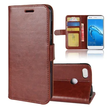 

Retro Wallet Case Card Slots Holder Shockproof Slim Protective Cover For Huawei Y6 Pro Folio Stand Case