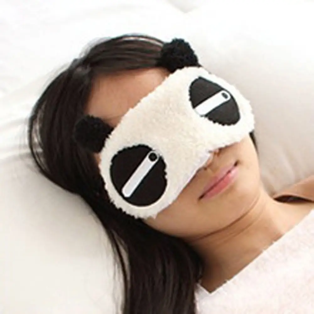 Сердце панда лицо глаз Путешествия сна милый легкий маска с повязкой на глаза Портативный Nap чехол - Цвет: C
