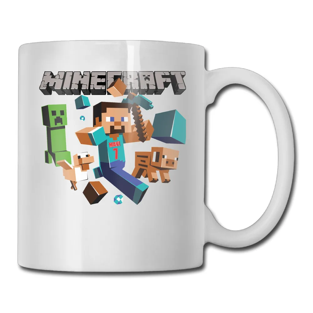 MineCraft coffee mug anime children tazas ceramic tumbler caneca tea