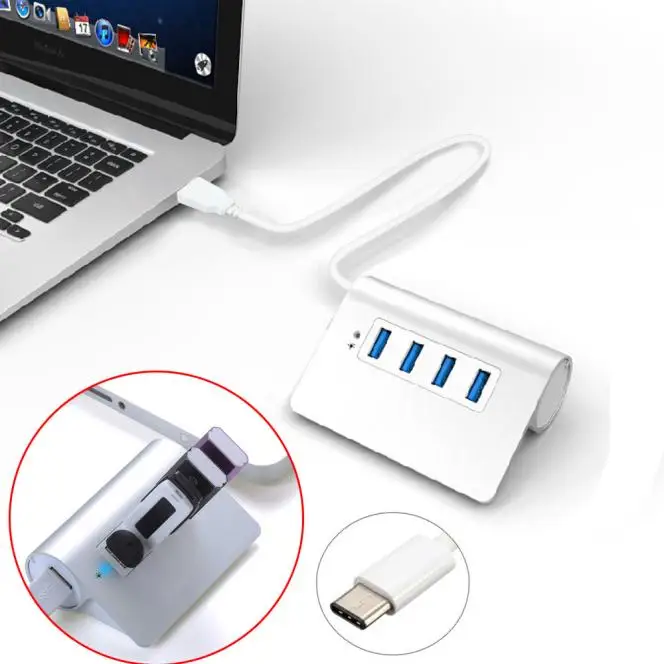 CARPRIE 4 порта USB 3,1 type-C к USB 3,0 концентратор Портативный Алюминий для нового Macbook 6J13 Прямая