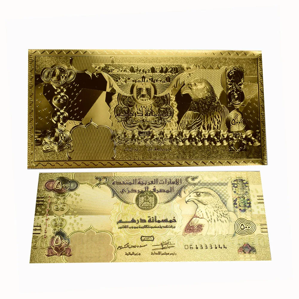 500 г. Dirham банкноты из золотой фольги Объединенные Арабские Эмираты поддельные